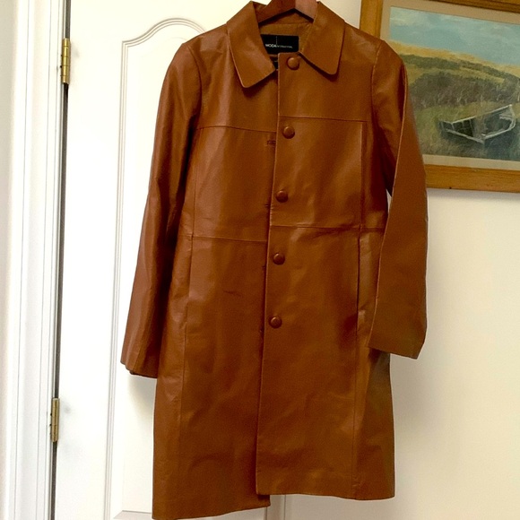 Moda International Brown Leather Jacket